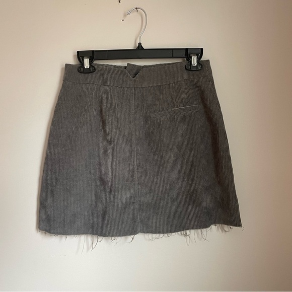 Altard State Gray Corduroy Mini Skirt - Picture 2 of 3